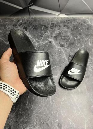 Шльопанці чоловічі nike black white 40-43
