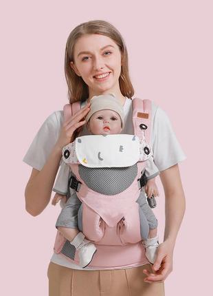Ерго рюкзак, сумка-кенгуру, рюкзак для перенесення дитини jesse berry bbl1516 рожевий