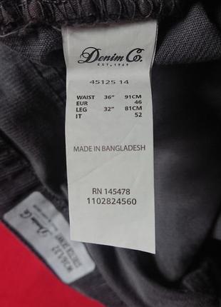 Фирменные английские легкие летние демисезонные стрейчевые джинсы штруксы denim co,новые с бирками, размер 36/32.9 фото