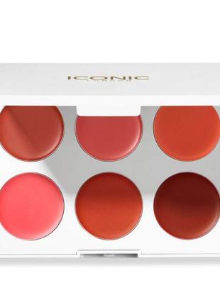 Універсальна палетка кремових рум'ян для щік і губ iconic london multi-use lip & cheek palette 12 г