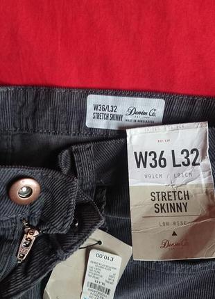 Фирменные английские легкие летние демисезонные стрейчевые джинсы штруксы denim co,новые с бирками, размер 36/32.6 фото