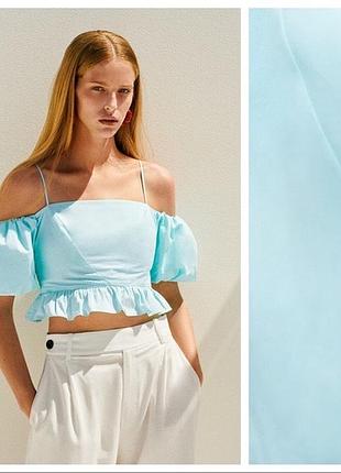 Топ з пишними рукавами zara