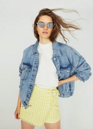 Твидовые шорты юбка bershka