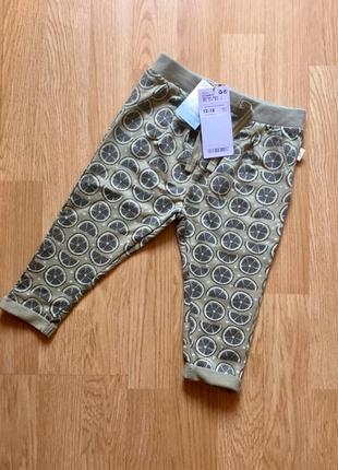 Фірмові штани для дівчинки mango, розмір 12-18м, 80-86