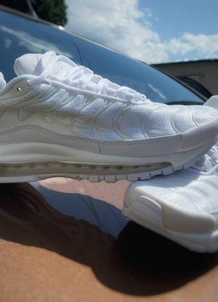 Nike air max 97 plus white1 фото