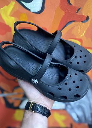 Crocs сандали w 7 37-38 размер женские чёрные оригинал