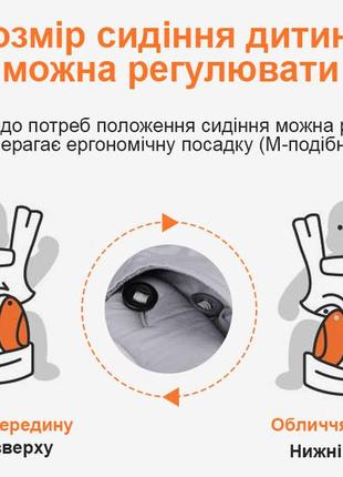 Эрго рюкзак, сумка-кенгуру, рюкзак-переноска jesse berry bbl1515 серый