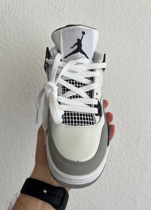 Кроссовки nike air jordan retro 4 white/black3 фото