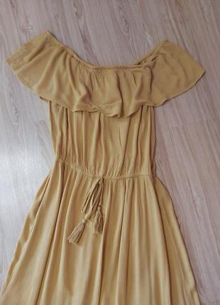 Стильный сарафан, платье в пол,горчичного цвета new look3 фото