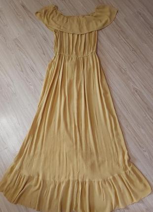 Стильный сарафан, платье в пол,горчичного цвета new look2 фото