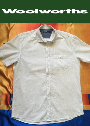 Сорочка з короткими рукавами woolworths (австралія) regular fit розмір m