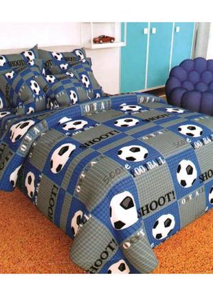 Дитяче ліжко футбольний м'яч синій1 фото
