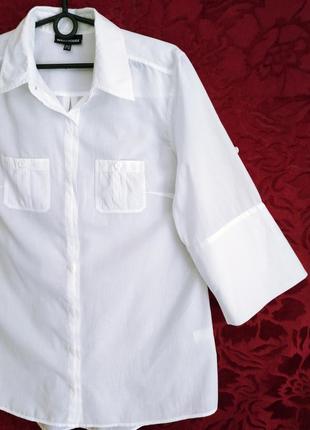 100% тонкий хлопок белая длинная свободная рубашка белоснежная удлинённая рубашка оверсайз4 фото