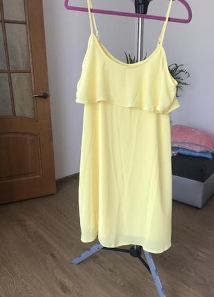 Трендовое платье, желтое, f&amp;f1 фото