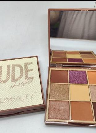 Палетка теней для век huda beauty nude light obsessions eyeshadow palette, rich, 10 г2 фото