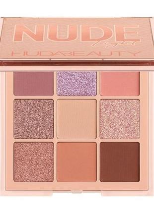 Палетка тіней для повік huda beauty light nude obsessions light obsessions eyeshadow palette, prot, 10 г