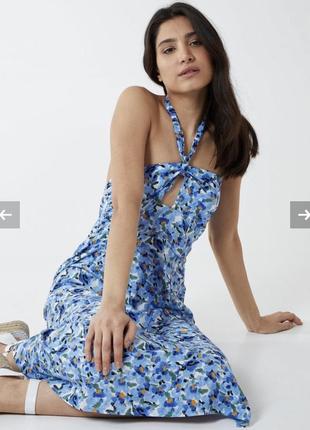 Платье миди с цветочным принтом blue vanilla платье длинное с открытой спиной сарафан2 фото