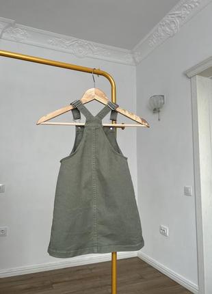 Джинсовый сарафан цвета хаки h&amp;m 8