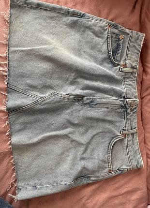 Новая джинсовая юбка mango, l3 фото
