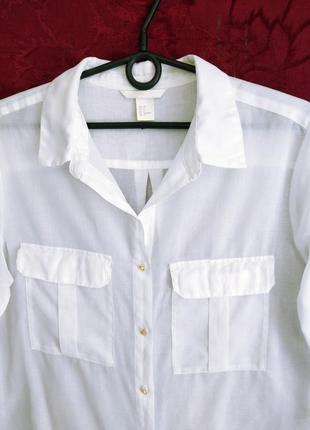100% тонкий хлопок белоснежная свободная рубашка белая удлинённая свободная рубашка2 фото