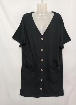 Платье коттоновое черного цвета asos xl/14/427 фото