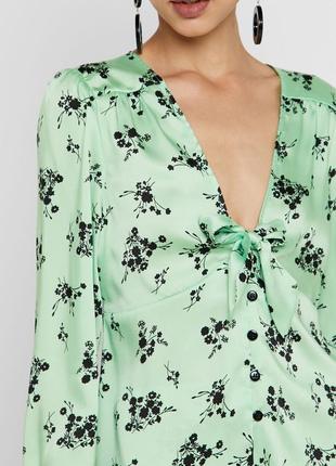 Сорочка рубашка блуза блузка топ романтична сатинова стильно бренд topshop