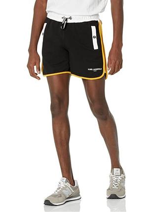 Чорні шорти з фірмовим логотипом karl lagerfeld paris