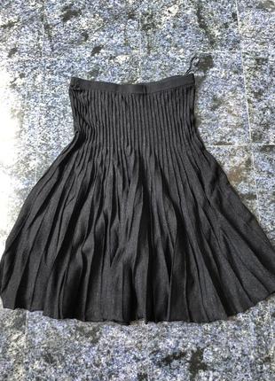 Юбка zara трикотаж плиссе