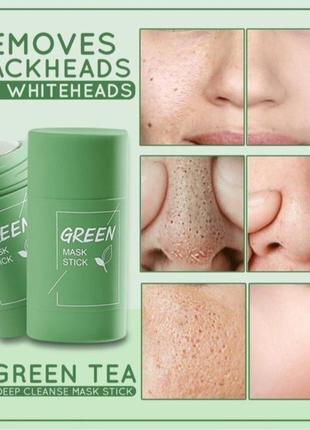 Оригінал green mask stick глиняна маска-стік з зеленого чаю2 фото