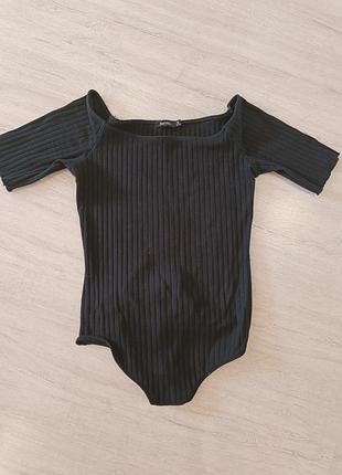 Боди в рубчик bershka