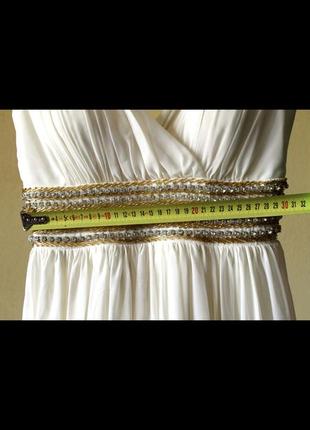 Doridorca шикарное свадебное вечернее выпускное платье белое молочное шампань со стразами