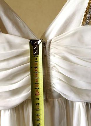 Doridorca шикарное свадебное вечернее выпускное платье белое молочное шампань со стразами