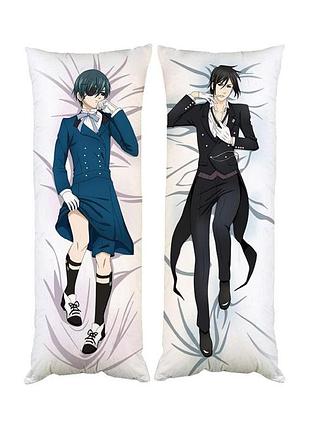 Подушка дакимакура себастьян сиэль темный дворецкий декоративная ростовая подушка для обнимания