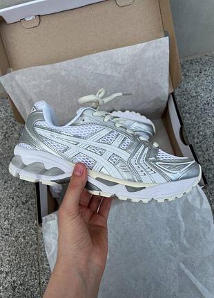 Жіночі кросівки asics gel-kayano 14 white silver