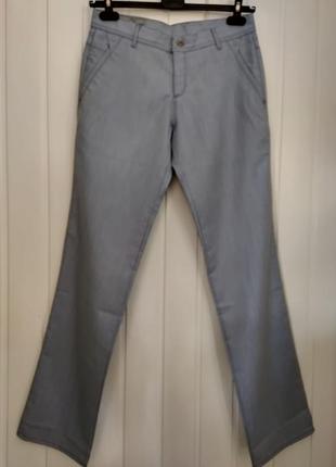 Мужские свет серые брюки под ремень new manner5 фото