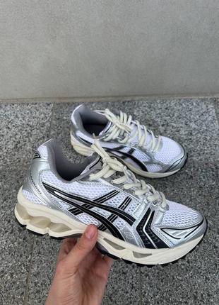 Женские кроссовки asics gel-kayano 14 black silver1 фото