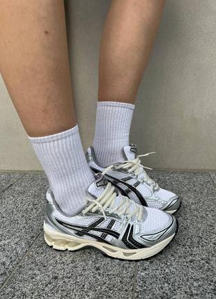 Женские кроссовки asics gel-kayano 14 black silver5 фото