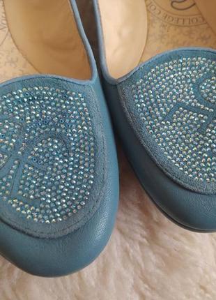 College сollection кожаные туфли балетки мокасины, 36 р, итальялия2 фото