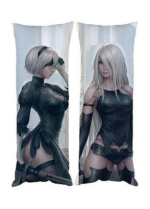 Подушка дакімакура автомата аutomata nier 2b декоративна ростова подушка для обіймання