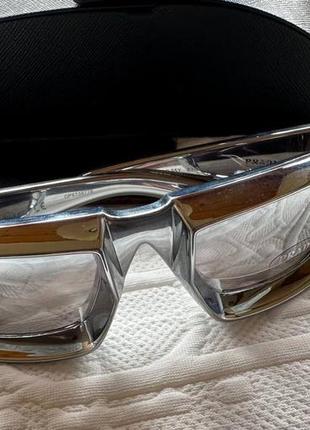 Серебряные очки прада prada6 фото
