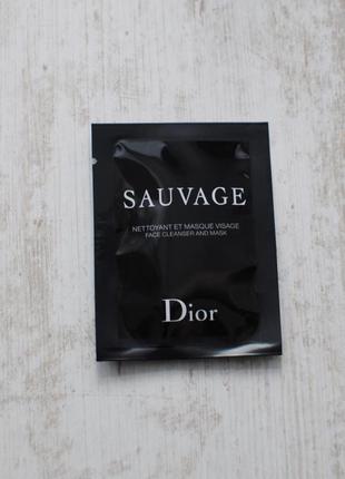 Очищаюча гель-маска 2 в 1 dior sauvage для чол, 5мл1 фото