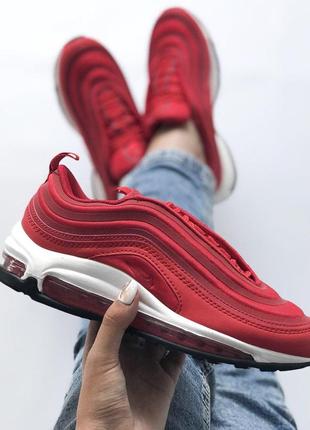 Шикарные женские кроссовки nike air max 97 red 2 (весна/ лето/ осень)