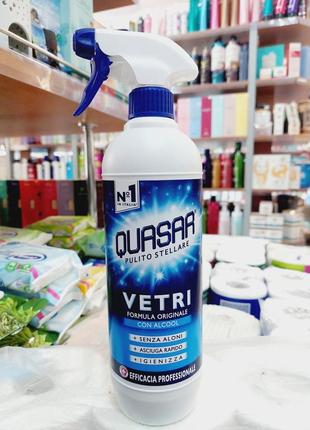 Засіб для миття вікон та дзеркал quasar vetri 650ml