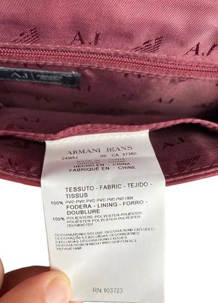 Giorgio armani jeans невеличка сумка бордовая7 фото