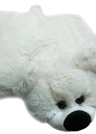 Подушка-іграшка аліна ведмедик 45 см біла1 фото