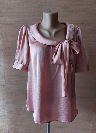 💛❤️💙 изысканная праздничная блузка zara с красивым бантом