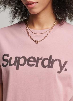 Шикарная брендовая хлопковая футболка superdry оригинал 💜💖💜3 фото