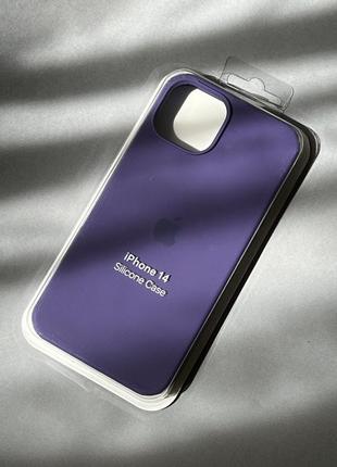 Чохол на iphone 14 з захищеним низом silicone case чохол для айфон з закритим низом