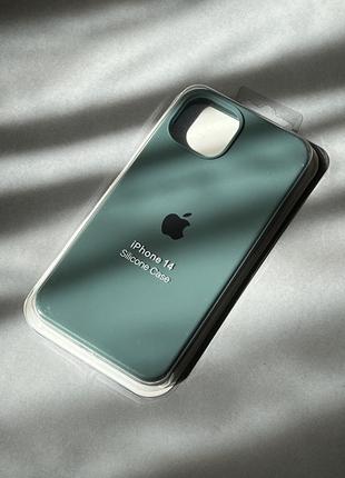 Чохол на iphone 14 з захищеним низом silicone case чохол для айфон з закритим низом