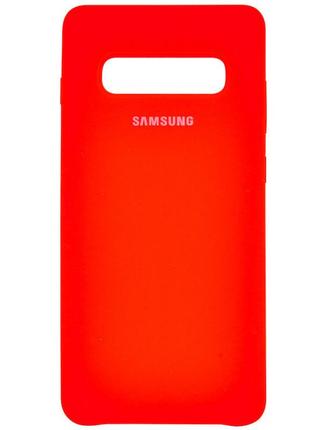 Чехол samsung g975 galaxy s10 plus silicone case red